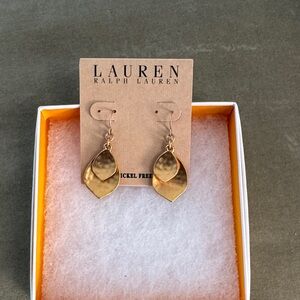 Lauren Ralph Lauren Hammered Gold Earrings